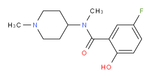 5-fluoro-2-hydroxy-N-methyl-N-(1-methylpiperidin-4-yl)benzamide