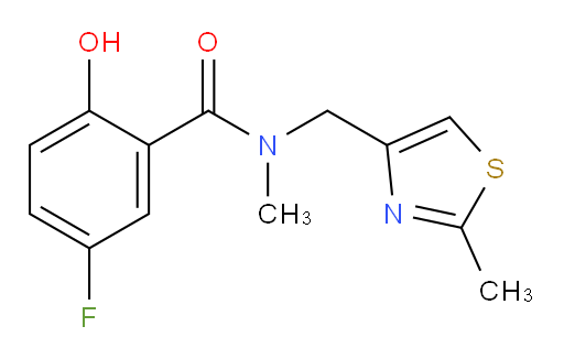 5-fluoro-2-hydroxy-N-methyl-N-((2-methylthiazol-4-yl)methyl)benzamide