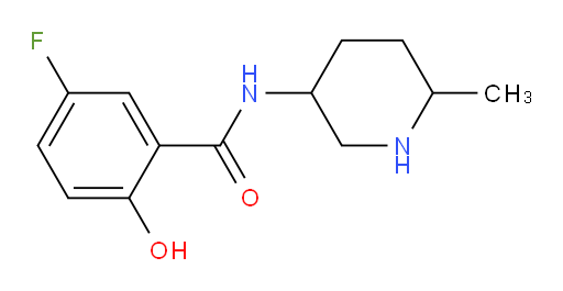 5-fluoro-2-hydroxy-N-(6-methylpiperidin-3-yl)benzamide