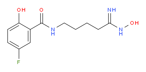 5-fluoro-2-hydroxy-N-(5-(hydroxyamino)-5-iminopentyl)benzamide