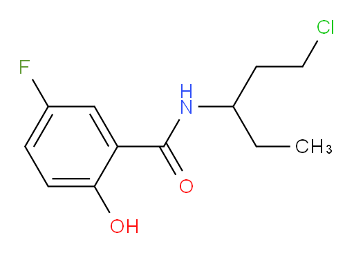 N-(1-chloropentan-3-yl)-5-fluoro-2-hydroxybenzamide