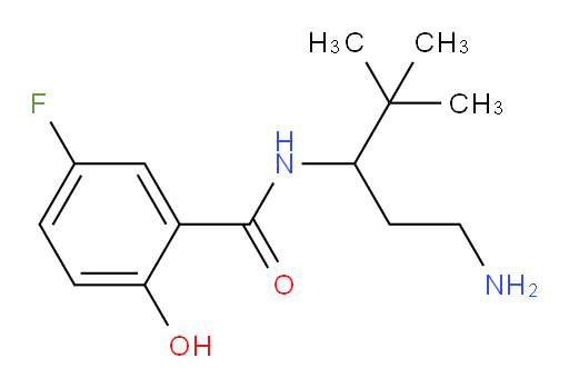 N-(1-amino-4,4-dimethylpentan-3-yl)-5-fluoro-2-hydroxybenzamide