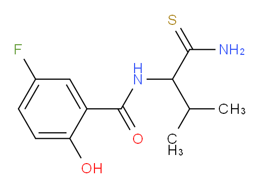 N-(1-amino-3-methyl-1-thioxobutan-2-yl)-5-fluoro-2-hydroxybenzamide