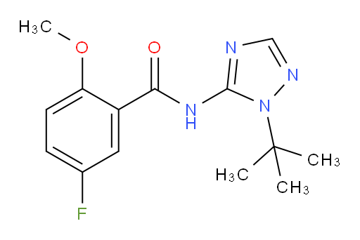 N-(1-(tert-butyl)-1H-1,2,4-triazol-5-yl)-5-fluoro-2-methoxybenzamide