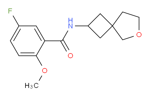 5-fluoro-2-methoxy-N-(6-oxaspiro[3.4]octan-2-yl)benzamide