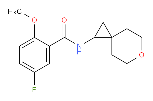 5-fluoro-2-methoxy-N-(6-oxaspiro[2.5]octan-1-yl)benzamide