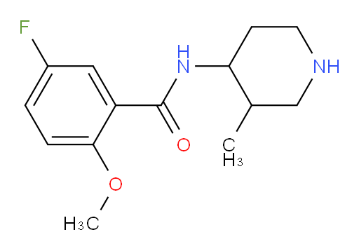 5-fluoro-2-methoxy-N-(3-methylpiperidin-4-yl)benzamide
