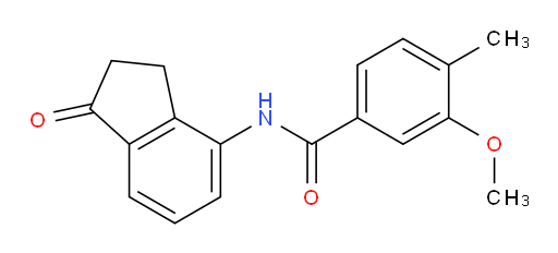 3-methoxy-4-methyl-N-(1-oxo-2,3-dihydro-1H-inden-4-yl)benzamide