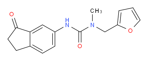 1-(furan-2-ylmethyl)-1-methyl-3-(3-oxo-2,3-dihydro-1H-inden-5-yl)urea
