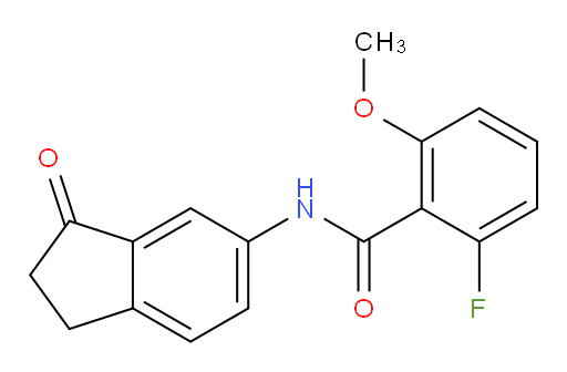 2-fluoro-6-methoxy-N-(3-oxo-2,3-dihydro-1H-inden-5-yl)benzamide