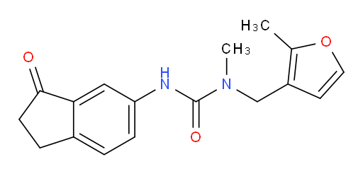 1-methyl-1-((2-methylfuran-3-yl)methyl)-3-(3-oxo-2,3-dihydro-1H-inden-5-yl)urea