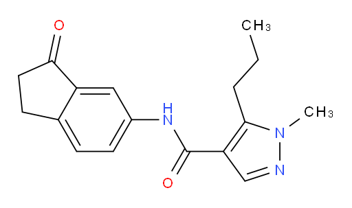 1-methyl-N-(3-oxo-2,3-dihydro-1H-inden-5-yl)-5-propyl-1H-pyrazole-4-carboxamide