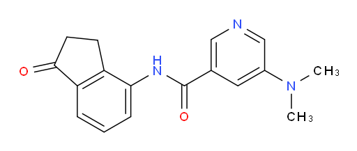 5-(dimethylamino)-N-(1-oxo-2,3-dihydro-1H-inden-4-yl)nicotinamide