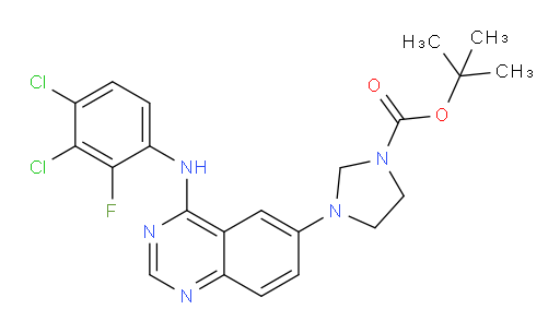 tert-butyl 3-(4-((3,4-dichloro-2-fluorophenyl)amino)quinazolin-6-yl)imidazolidine-1-carboxylate