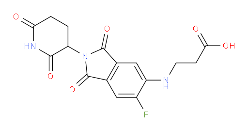 3-((2-(2,6-dioxopiperidin-3-yl)-6-fluoro-1,3-dioxoisoindolin-5-yl)amino)propanoic acid