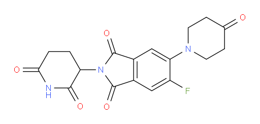 2-(2,6-dioxopiperidin-3-yl)-5-fluoro-6-(4-oxopiperidin-1-yl)isoindoline-1,3-dione