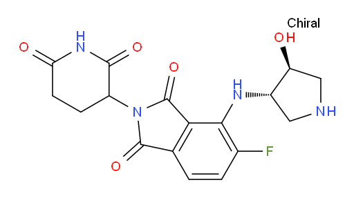 2-(2,6-dioxopiperidin-3-yl)-5-fluoro-4-(((3S,4S)-4-hydroxypyrrolidin-3-yl)amino)isoindoline-1,3-dione