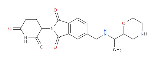 2-(2,6-dioxopiperidin-3-yl)-5-(((1-(morpholin-2-yl)ethyl)amino)methyl)isoindoline-1,3-dione