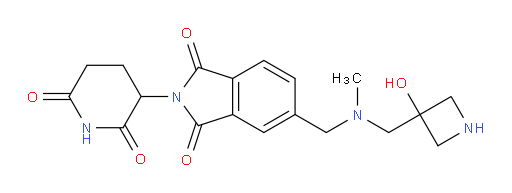 2-(2,6-dioxopiperidin-3-yl)-5-((((3-hydroxyazetidin-3-yl)methyl)(methyl)amino)methyl)isoindoline-1,3-dione