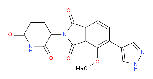 2-(2,6-dioxopiperidin-3-yl)-4-methoxy-5-(1H-pyrazol-4-yl)isoindoline-1,3-dione