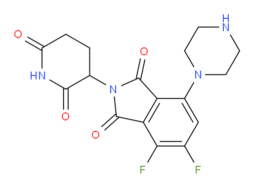 2-(2,6-dioxopiperidin-3-yl)-4,5-difluoro-7-(piperazin-1-yl)isoindoline-1,3-dione