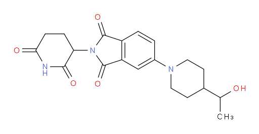 2-(2,6-dioxopiperidin-3-yl)-5-(4-(1-hydroxyethyl)piperidin-1-yl)isoindoline-1,3-dione