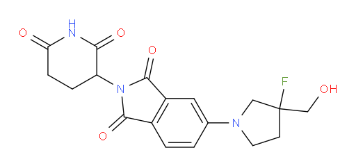 2-(2,6-dioxopiperidin-3-yl)-5-(3-fluoro-3-(hydroxymethyl)pyrrolidin-1-yl)isoindoline-1,3-dione