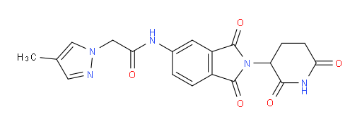 N-(2-(2,6-dioxopiperidin-3-yl)-1,3-dioxoisoindolin-5-yl)-2-(4-methyl-1H-pyrazol-1-yl)acetamide