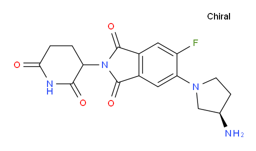 5-((R)-3-aminopyrrolidin-1-yl)-2-(2,6-dioxopiperidin-3-yl)-6-fluoroisoindoline-1,3-dione