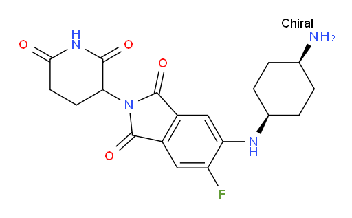 5-(((1s,4s)-4-aminocyclohexyl)amino)-2-(2,6-dioxopiperidin-3-yl)-6-fluoroisoindoline-1,3-dione