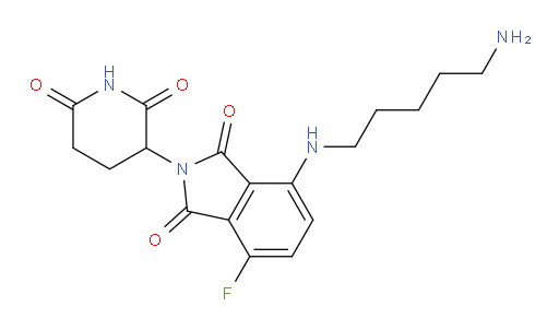 4-((5-aminopentyl)amino)-2-(2,6-dioxopiperidin-3-yl)-7-fluoroisoindoline-1,3-dione