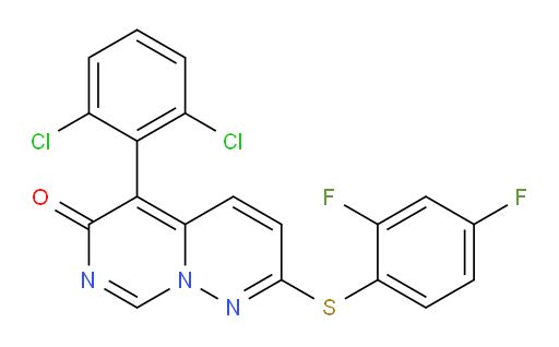 5-(2,6-dichlorophenyl)-2-[(2,4-difluorophenyl)sulfanyl]-6H-pyrimido[1,6-b]pyridazin-6-one
