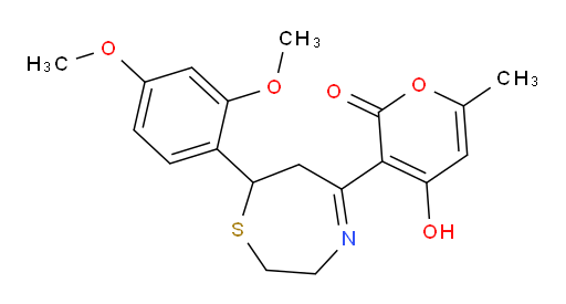 3-[7-(2,4-Dimethoxyphenyl)-2,3,6,7-tetrahydro-1,4-thiazepin-5-yl]-4-hydroxy-6-methyl-2H-pyran-2-one