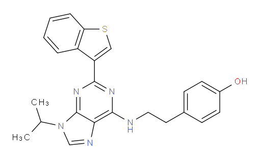 4-[2-[[2-Benzo[b]thiophen-3-yl-9-Isopropyl-9H-purin-6-yl]amino]-ethyl]phenol