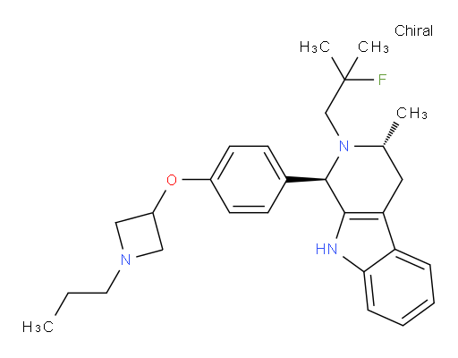(1R,3R)-2-(2-fluoro-2-methylpropyl)-3-methyl-1-(4-((1-propylazetidin-3-yl)oxy)phenyl)-2,3,4,9-tetrahydro-1H-pyrido[3,4-b]indole