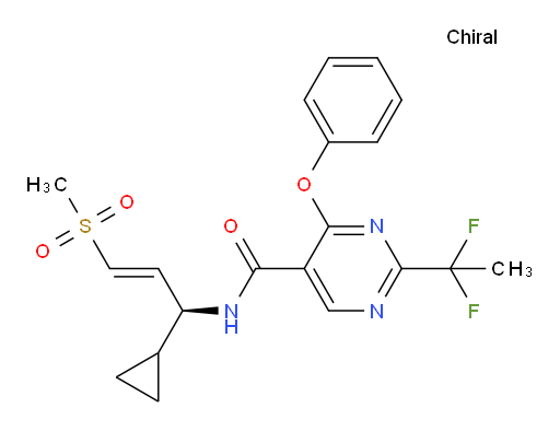 (S,E)-N-(1-cyclopropyl-3-(methylsulfonyl)allyl)-2-(1,1-difluoroethyl)-4-phenoxypyrimidine-5-carboxamide