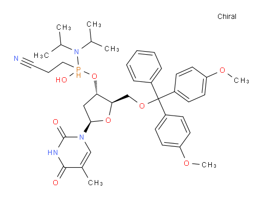 5'-O-[Bis(4-methoxy-phenyl)phenylmethyl]-thymidine 3'-[2-cyanoethyl N,N-bisIsopropylphosphoramidite]