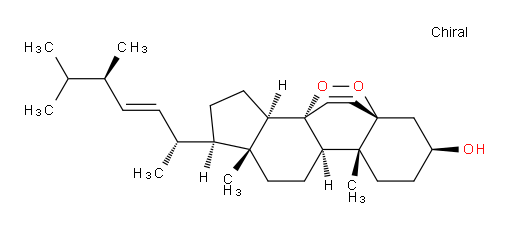 Peroxyergosterol;Ergosterol peroxide;ergosterol-5,8-peroxide;Ergosterol endoperoxide;Ergosterol 5α,8α-epidioxide;(22E)-5α,8α-Epidioxyergosta-6,22-diene-3β-ol;(22E)-5α,8α-Epidioxy-5α-ergosta-6,22-dien-3β-ol