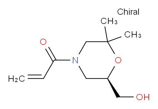 1-[(6R)-6-(hydroxymethyl)-2,2-dimethylmorpholin-4-yl]prop-2-en-1-one