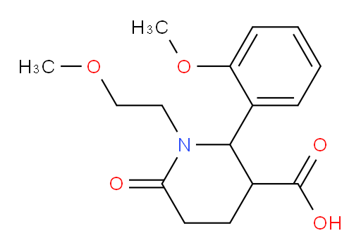 1-(2-methoxyethyl)-2-(2-methoxyphenyl)-6-oxopiperidine-3-carboxylic acid