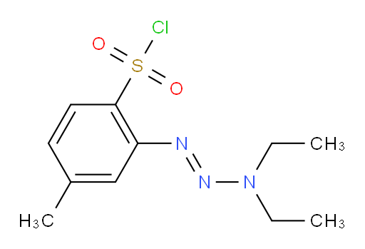 2-[(1E)-diethyltriaz-1-en-1-yl]-4-methylbenzene-1-sulfonyl chloride