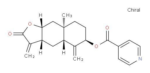 (3aR,4aR,6R,8aR,9aR)-8a-methyl-3,5-dimethylene-2-oxododecahydronaphtho[2,3-b]furan-6-yl isonicotinate