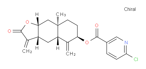 (3aR,4aR,6R,8aR,9aR)-8a-methyl-3,5-dimethylene-2-oxododecahydronaphtho[2,3-b]furan-6-yl 6-chloronicotinate