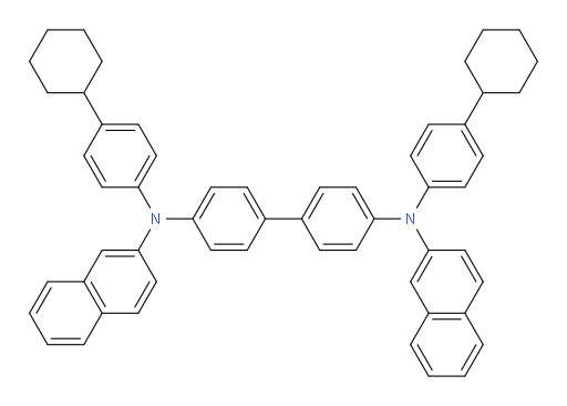 N4,N4'-bis(4-cyclohexylphenyl)-N4,N4'-di(naphthalen-2-yl)-[1,1'-biphenyl]-4,4'-diamine