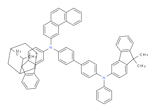 N4-(9,9-dimethyl-9H-fluoren-3-yl)-N4'-(phenanthren-3-yl)-N4-phenyl-N4'-(spiro[adamantane-2,9'-fluoren]-3'-yl)-[1,1'-biphenyl]-4,4'-diamine