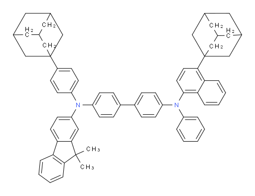 N4-(4-(adamantan-1-yl)naphthalen-1-yl)-N4'-(4-(adamantan-1-yl)phenyl)-N4'-(9,9-dimethyl-9H-fluoren-2-yl)-N4-phenyl-[1,1'-biphenyl]-4,4'-diamine