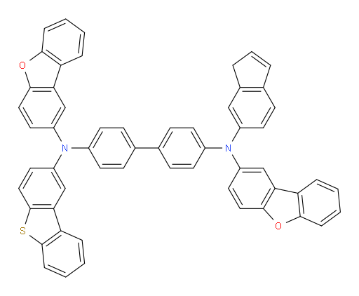 N4,N4'-bis(dibenzo[b,d]furan-2-yl)-N4-(dibenzo[b,d]thiophen-2-yl)-N4'-(1H-inden-6-yl)-[1,1'-biphenyl]-4,4'-diamine