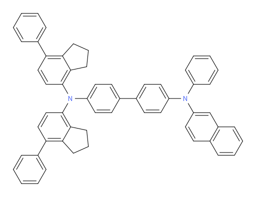 N4-(naphthalen-2-yl)-N4-phenyl-N4',N4'-bis(7-phenyl-2,3-dihydro-1H-inden-4-yl)-[1,1'-biphenyl]-4,4'-diamine