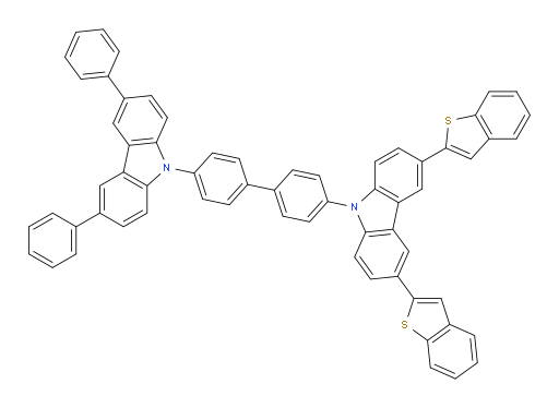 3,6-bis(benzo[b]thiophen-2-yl)-9-(4'-(3,6-diphenyl-9H-carbazol-9-yl)-[1,1'-biphenyl]-4-yl)-9H-carbazole