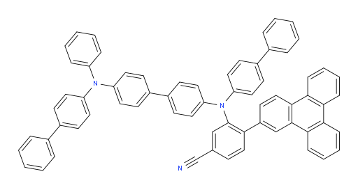3-([1,1'-biphenyl]-4-yl(4'-([1,1'-biphenyl]-4-yl(phenyl)amino)-[1,1'-biphenyl]-4-yl)amino)-4-(triphenylen-2-yl)benzonitrile